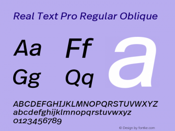 Real Text Pro Regular Obl Version 1.00, build 12, g2.5.2.1165, s3图片样张