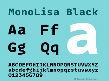 MonoLisa Black Version 1.303 Font Sample