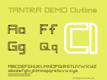 TANTRA DEMO Outline Version 1.002;Fontself Maker 3.1.2图片样张