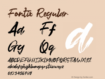 Fontix Version 1.000 Font Sample