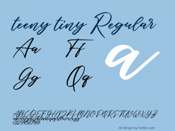 teeny tiny Version 1.00;April 4, 2020;FontCreator 12.0.0.2525 64-bit Font Sample