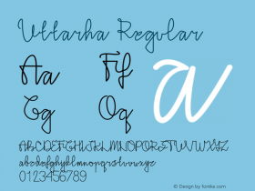 Uttarha Version 1.00;March 26, 2020;FontCreator 12.0.0.2555 64-bit Font Sample