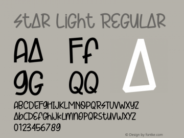 Star Light Version 1.029;Fontself Maker 3.5.1 Font Sample