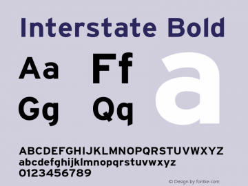 Interstate Bold 001.000 Font Sample