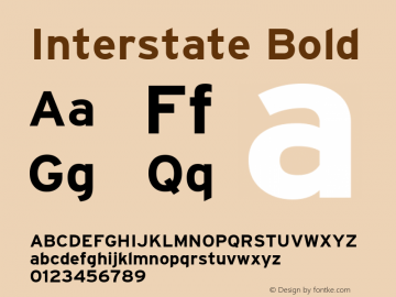 Interstate Bold Macromedia Fontographer 4.1 1.3.2001 Font Sample