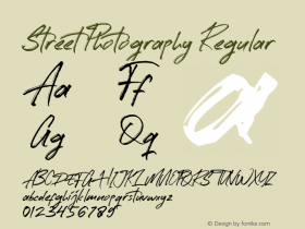 Street Photography Version 1.00;February 27, 2020;FontCreator 11.5.0.2427 64-bit Font Sample