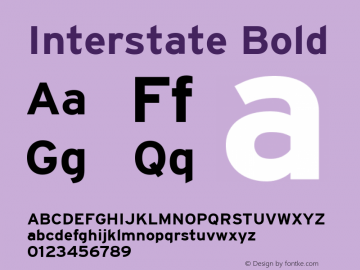 Interstate Bold 001.000 Font Sample