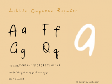 Little Cupcake Regular Version 001.001 Font Sample