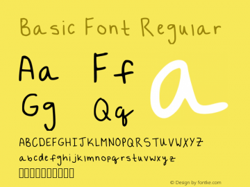 Basic Font Regular Version 001.001图片样张