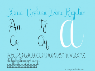 Xenia Urshina Demo Version 1.002;Fontself Maker 3.4.0图片样张