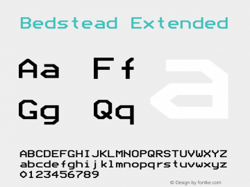 Bedstead Extended Version 002.001 Font Sample