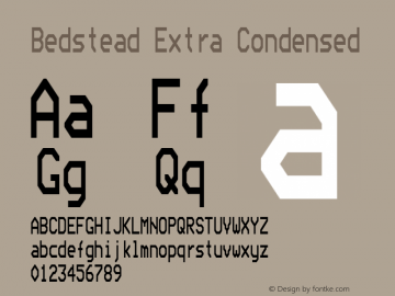 Bedstead Extra Condensed Version 002.001图片样张