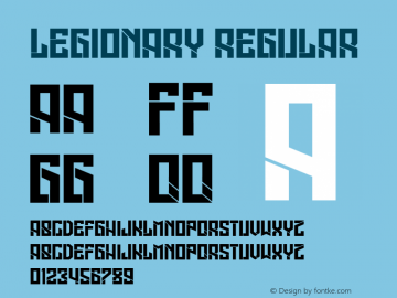 Legionary Regular Version 1.000 Font Sample