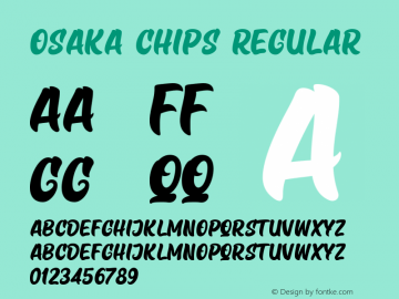 Osaka Chips Version 1.00;February 15, 2020;FontCreator 11.5.0.2430 64-bit Font Sample