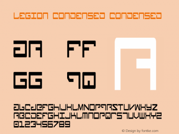 Legion Condensed Condensed 2图片样张