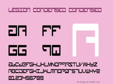 Legion Condensed Condensed 3图片样张