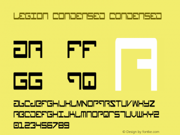 Legion Condensed Condensed 3图片样张