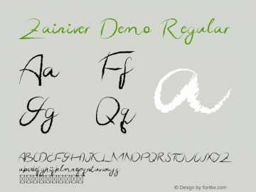 Zainiver Demo Version 1.002;Fontself Maker 3.4.0图片样张
