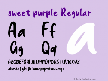 sweet purple Version 1.00;April 7, 2020;FontCreator 11.5.0.2427 32-bit Font Sample