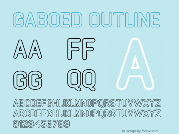 GABOED Outline Version 1.00;April 6, 2020;FontCreator 12.0.0.2535 64-bit图片样张