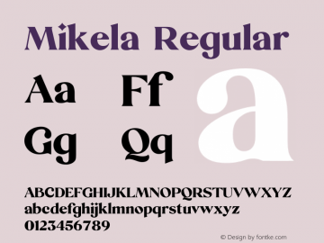 Mikela Version 1.002;Fontself Maker 3.5.1 Font Sample