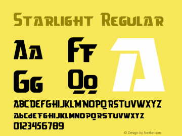 Starlight  Font Sample