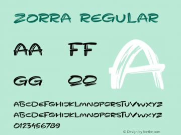 Zorra Version 1.000 Font Sample