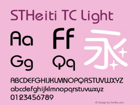 STHeiti TC Light 6.1d10e1 Font Sample