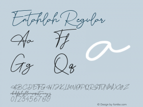 Entahlah Version 1.002;Fontself Maker 3.3.0 Font Sample