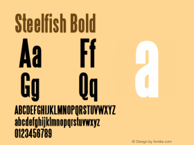 Steelfish Bold Version 1.0; 2001; initial release Font Sample