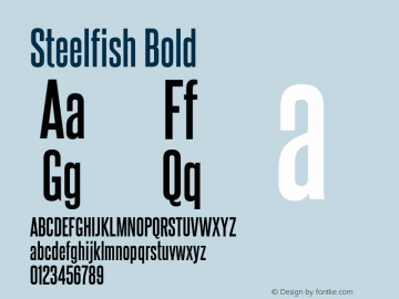 Steelfish Bold Version 5.000图片样张