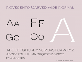 Novecento Carved wide Normal Version 1.001;PS 001.001;hotconv 1.0.70;makeotf.lib2.5.58329 Font Sample