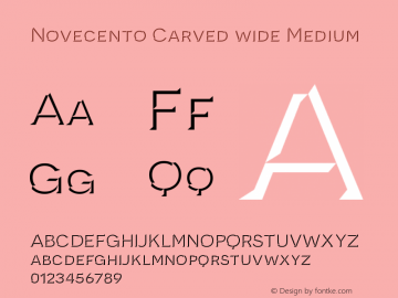 Novecento Carved wide Medium Version 1.001;PS 001.001;hotconv 1.0.70;makeotf.lib2.5.58329图片样张