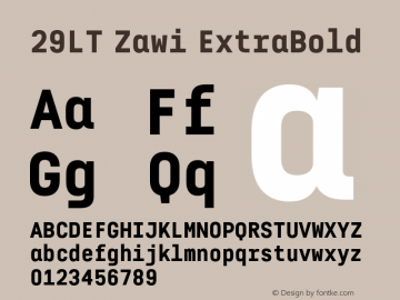 29LTZawi-ExtraBold Version 1.000;hotconv 1.0.109;makeotfexe 2.5.65596 Font Sample