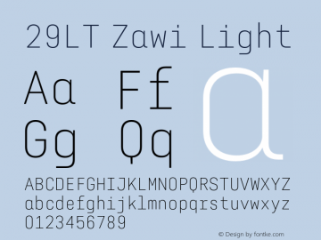 29LTZawi-Light Version 1.000;hotconv 1.0.109;makeotfexe 2.5.65596 Font Sample