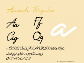 Amanda Version 1.004;Fontself Maker 3.4.0图片样张