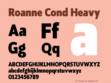 RoanneCondHeavy Version 1.000; ttfautohint (v1.6)图片样张