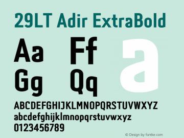 29LTAdir-ExtraBold Version 1.000;PS 001.000;hotconv 1.0.88;makeotf.lib2.5.64775 Font Sample