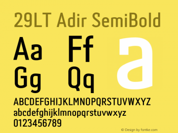 29LTAdir-SemiBold Version 1.000;PS 001.000;hotconv 1.0.88;makeotf.lib2.5.64775 Font Sample