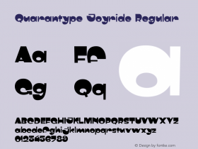 Quarantype Joyride Regular Version 1.000 Font Sample