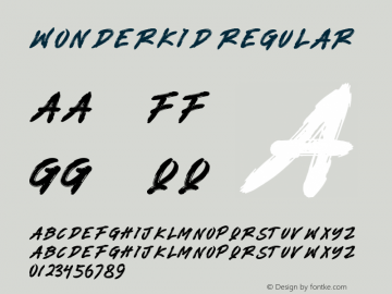WONDERKID Version 1.00;March 3, 2020;FontCreator 11.5.0.2427 32-bit Font Sample