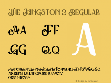 The Kingston 2 Version 1.00;March 21, 2020;FontCreator 12.0.0.2563 64-bit图片样张