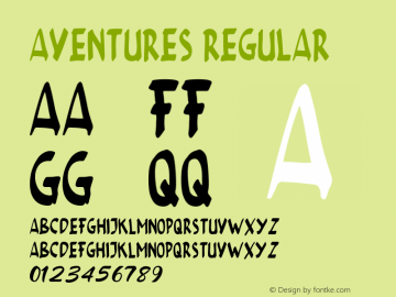 AVENTURES Version 1.00;March 31, 2020;FontCreator 11.5.0.2427 64-bit Font Sample