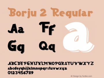 Borju2 Version 1.00;March 28, 2020;FontCreator 12.0.0.2563 64-bit Font Sample