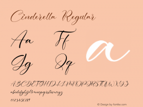 Cinderella Version 1.00;March 16, 2020;FontCreator 12.0.0.2563 64-bit图片样张