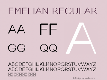 EMELIAN Version 1.001;Fontself Maker 3.5.1 Font Sample