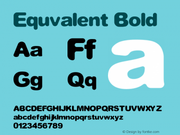 Equvalent Bold Version 1.00;January 10, 2019;FontCreator 11.5.0.2422 64-bit图片样张