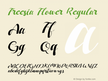 Freesia Flower Version 1.00;March 28, 2020;FontCreator 12.0.0.2545 64-bit Font Sample