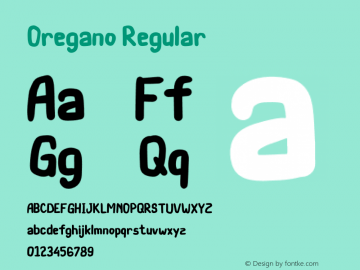 Oregano Version 1.008;Fontself Maker 3.4.0 Font Sample