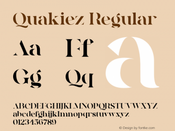 Quakiez-Display Version 1.00;April 5, 2020;FontCreator 11.5.0.2427 32-bit Font Sample